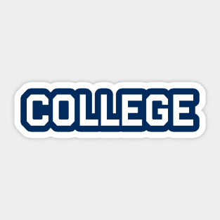 COLLEGE Sticker